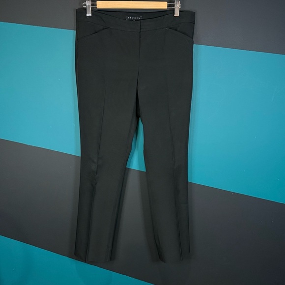 Theory Black Trousers size 10 Officecore Preppy - Picture 2 of 15